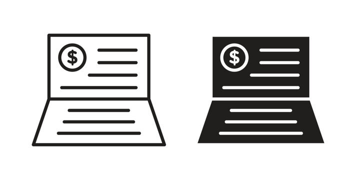 Bankbook icon. Vector linear icons. simple flat icons