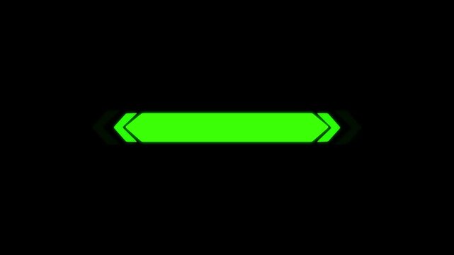 Glowing Neon Green Arrow Banner with Chevron Accents on Black Background image photo