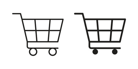Cart icon. Vector linear icons. simple flat icons