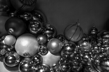 Holiday Ornaments in Black and White.
