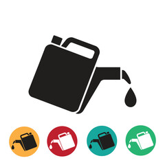 Fuel Can Icon Set for Energy Industry Needs with Vibrant Design Options and Clean Vector Style perfect for presentations or logos