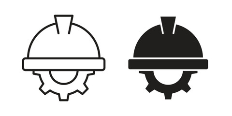 Civil Engineer icon. Vector linear icons. simple flat icons