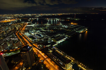 Fototapeta premium 日本の都市風景 大阪夜景 さきしまコスモタワーからの眺望