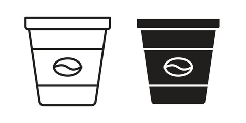 Coffee capsule icon. Vector linear icons. simple flat icons