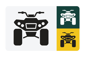 Get your adrenaline pumping with this powerful ATV icon perfect for off-road adventures and outdoor recreation branding, showcasing freedom and excitement