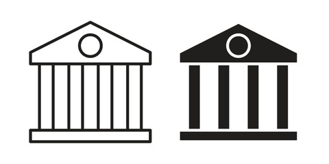 Courthouse icon. Vector linear icons. simple flat icons