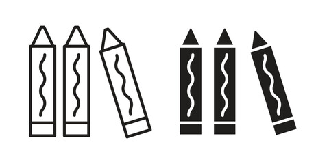 Crayon icon. Vector linear icons. simple flat icons