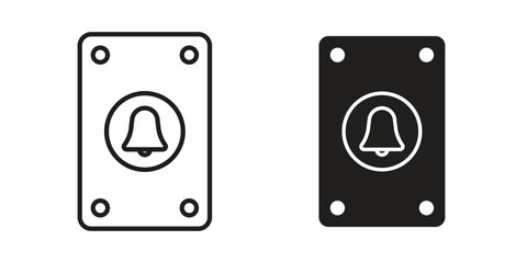 Fototapeta premium Doorbell icon. Vector linear icons. simple flat icons