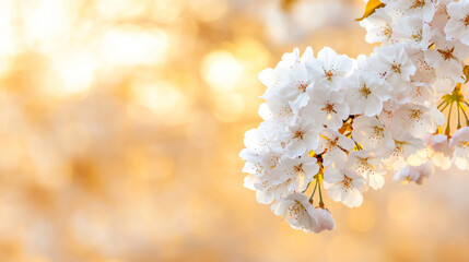 Symphony of blossoms in golden light: captivating floral beauty at dusk