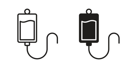 Intravenous icon. Vector linear icons. simple flat icons