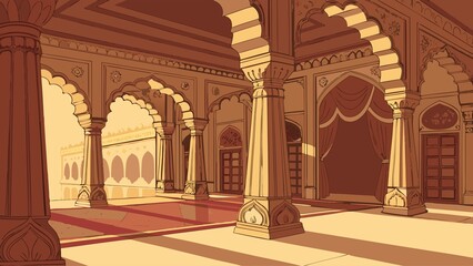 Jaipur Fort Symmetrical Graphic