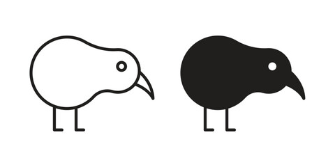 Kiwi bird icon. Vector linear icons. simple flat icons