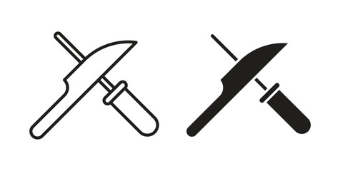 Knife sharpener icon. Vector linear icons. simple flat icons