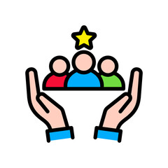 Leading Practices lineal color icon