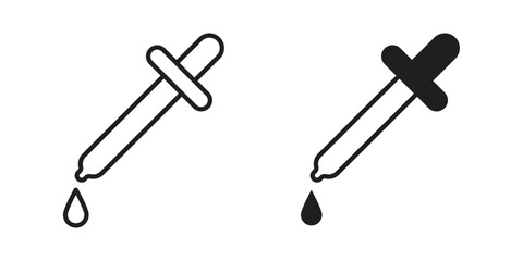 Pipette icon. Vector linear icons. simple flat icons