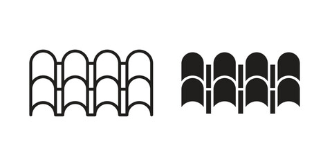 Roof tile icon. Vector linear icons. simple flat icons