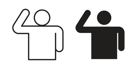 Obraz premium Salute icon. Vector linear icons. simple flat icons