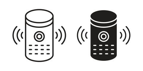 Smart speaker icon. Vector linear icons. simple flat icons