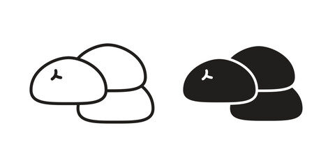 Steamed bread icon. Vector linear icons. simple flat icons
