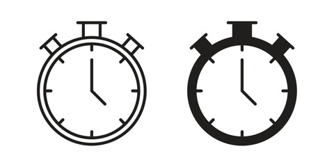 Stopwatch icon. Vector linear icons. simple flat icons