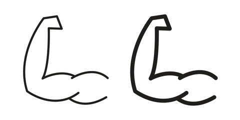 Strong arm icon. Vector linear icons. simple flat icons