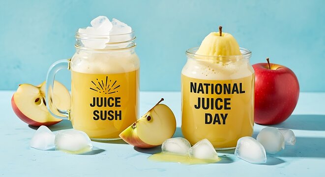 Celebrate National Juice Day with Refreshing Apple Juice.