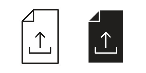 Upload file icon. Vector linear icons. simple flat icons