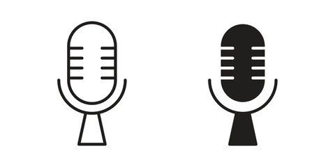 Voice recording icon. Vector linear icons. simple flat icons