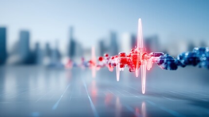 Analyzing urban soundscapes digital waveform visualization in a modern city environment