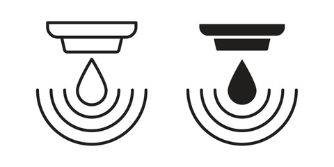 Water sensor icon. Vector linear icons. simple flat icons