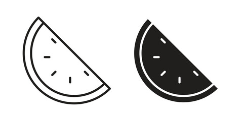 Watermelon slice icon. Vector linear icons. simple flat icons
