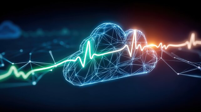 Cloud computing revolution transforming data management in the digital landscape infographic futuristic digital environment