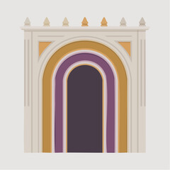 Fototapeta premium Architectural Archway with Colorful Arches 1.