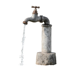 drinkingfountain realistic image, no background, PNG, photograph assets.