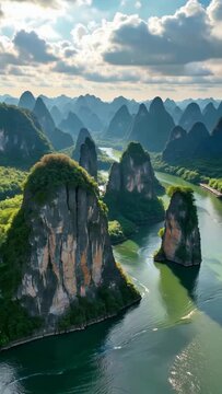 Overlooking the Li River landscape