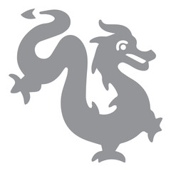 Gray Dragon Illustration