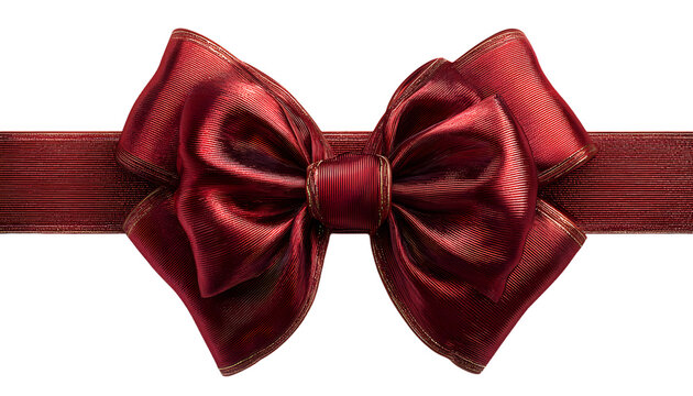 red bow and ribbon illustration for christmas and birthday decorations