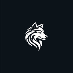 Wolf head logo icon design template vector illustration