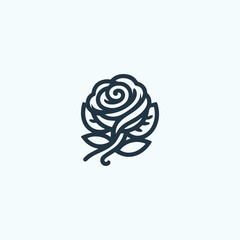 Rose logo icon design template vector illustration