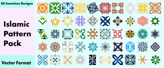 Islamic Seamless Patterns - Diverse Vector Collection for Modern & Traditional Design