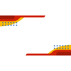 Modern Tech Border Elements &ndash; Abstract Geometric Frame Vector