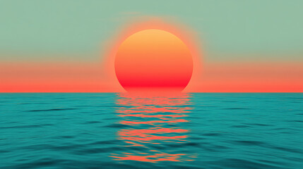 90s retro gradient background with a smooth transition from fiery orange to electric teal, creating a sunset-like effect that feels nostalgic of retro beach vibes and vibrant nightlife.