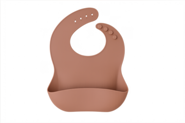 Silicone baby bib for feeding with transparent background