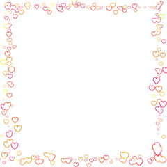 frame with hearts