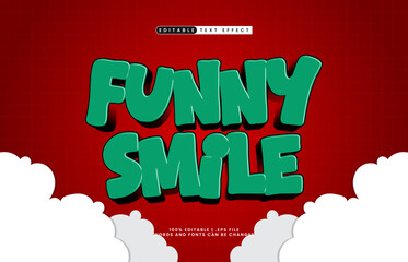 funny smile cute and colorful text effect for children logo