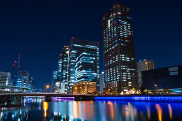 Fototapeta premium 日本の都市風景 大阪夜景 中之島
