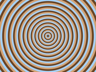 Naklejka premium A concentric circle pattern with alternating brown and light blue bands.