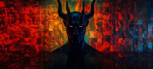 silhouette of devil ,generative AI