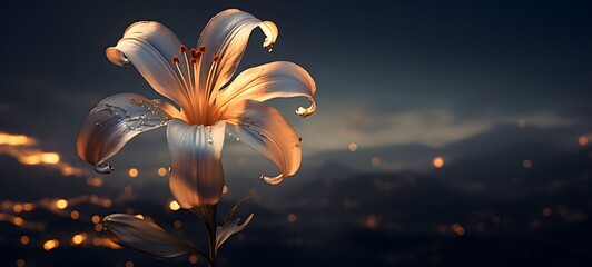 silhouette of lily ,generative AI