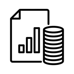 Bar chart and stack of coins, representing financial growth and investment